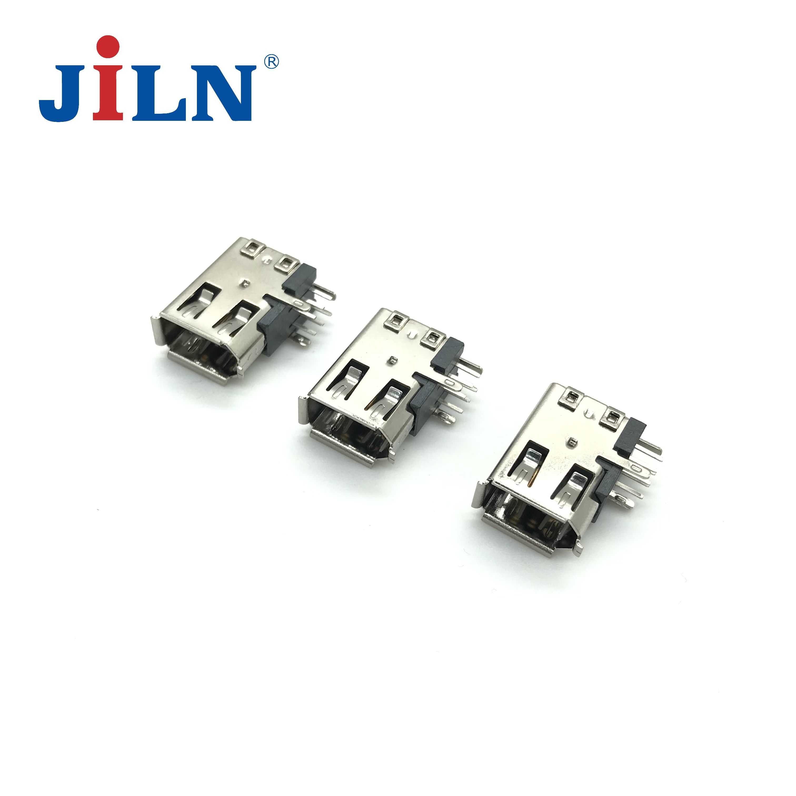 IEEE1394 6F 90°侧插 铜黑/镀金 LCP  6312M-06DS0MA01