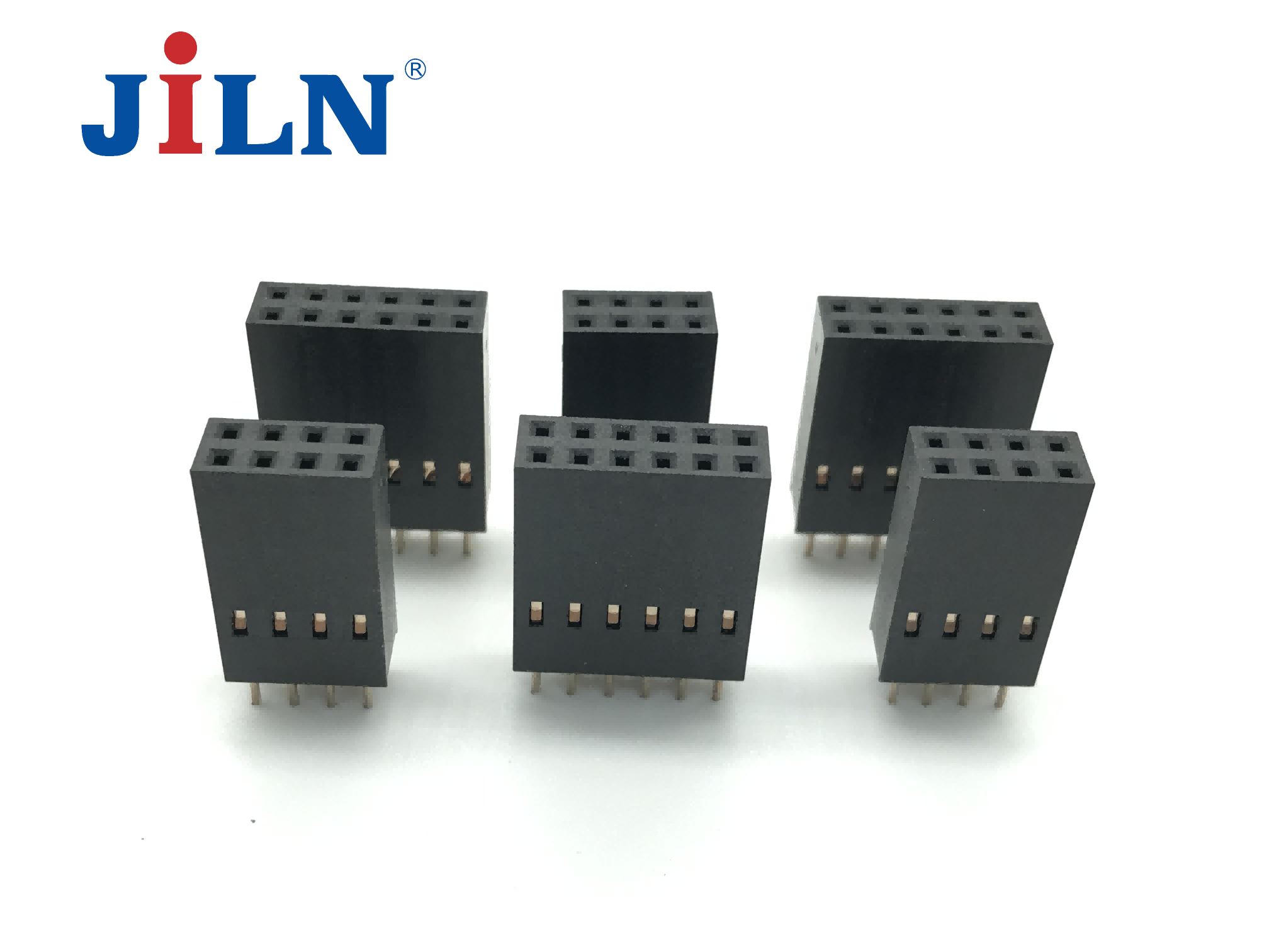 新一代智能电表排母2.54X18.1PF/2X(4/6)P/多面接触端子/DIP/PC3.5/PA6T料/镀金  2218B-2XXCG0ST01