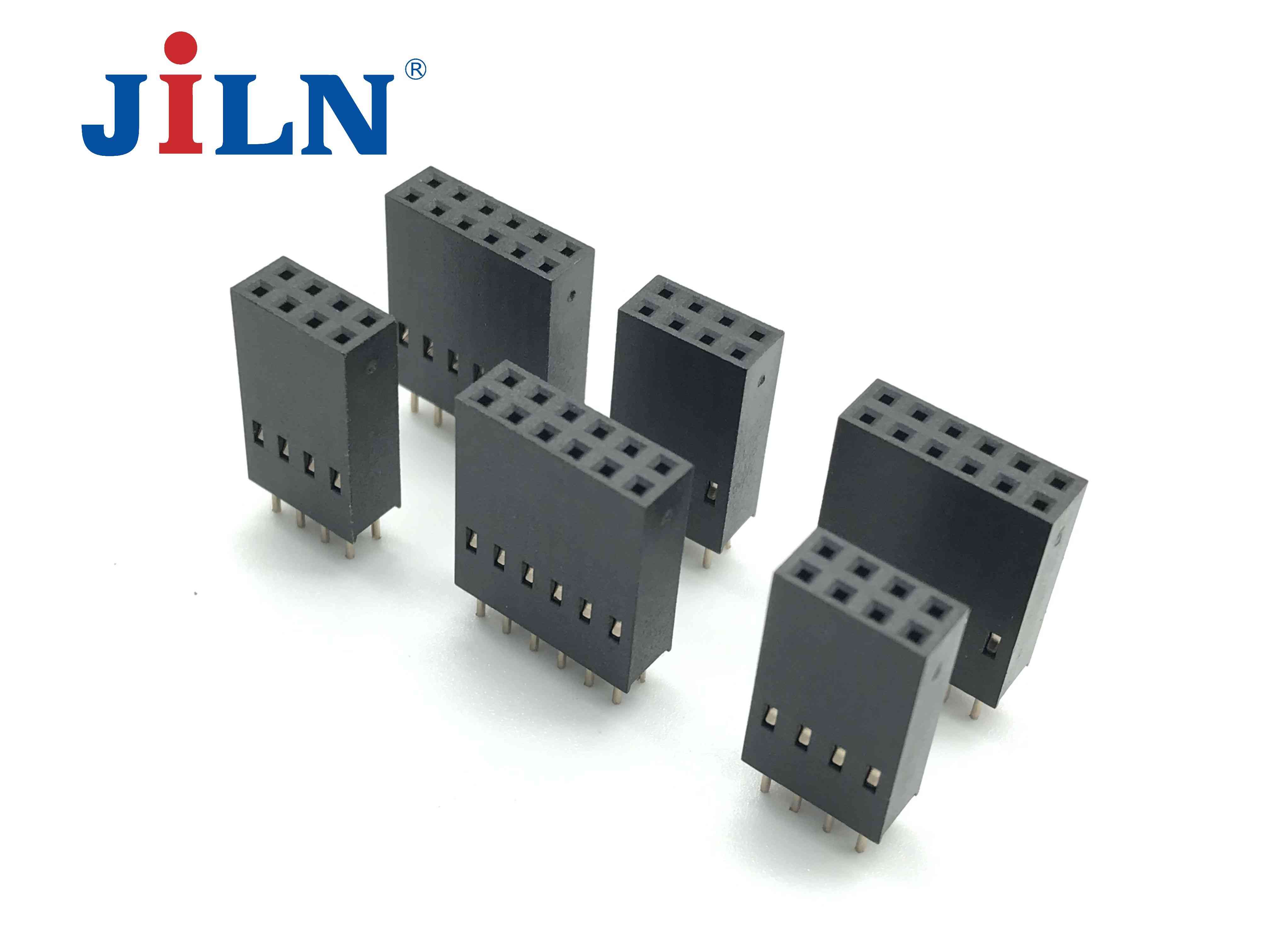 新一代智能电表排母2.54X18.1PF/2X(4/6)P/多面接触端子/DIP/PC3.5/PA6T料/镀金  2218B-2XXCG0ST01