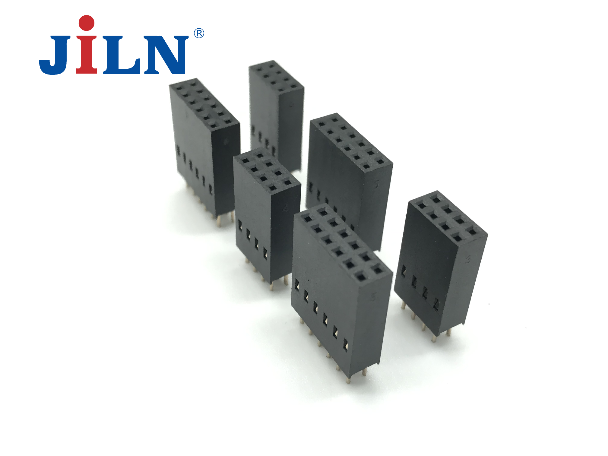 新一代智能电表排母2.54X18.1PF/2X(4/6)P/多面接触端子/DIP/PC3.5/PA6T料/镀金  2218B-2XXCG0ST01