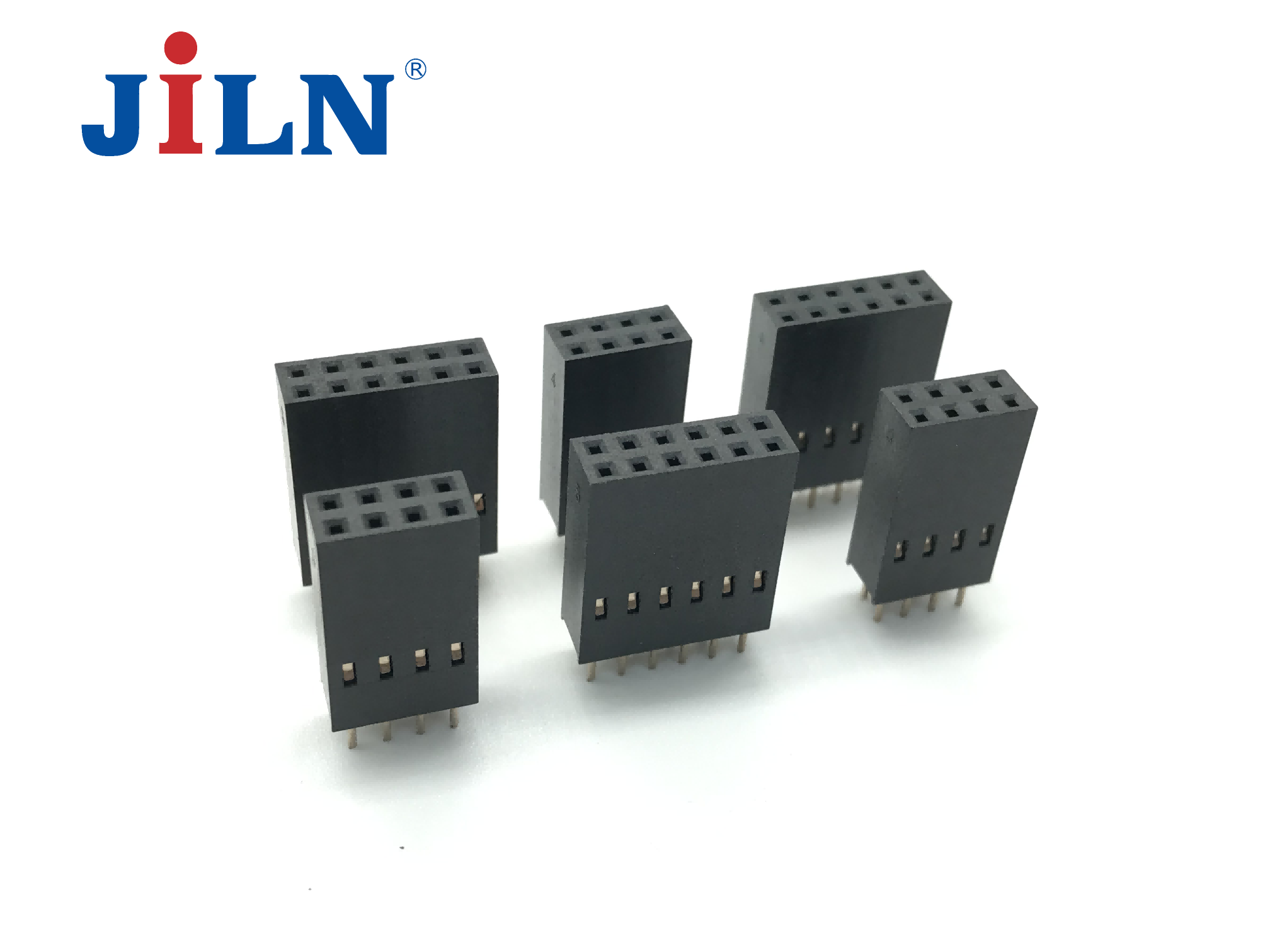 新一代智能电表排母2.54X18.1PF/2X(4/6)P/多面接触端子/DIP/PC3.5/PA6T料/镀金  2218B-2XXCG0ST01