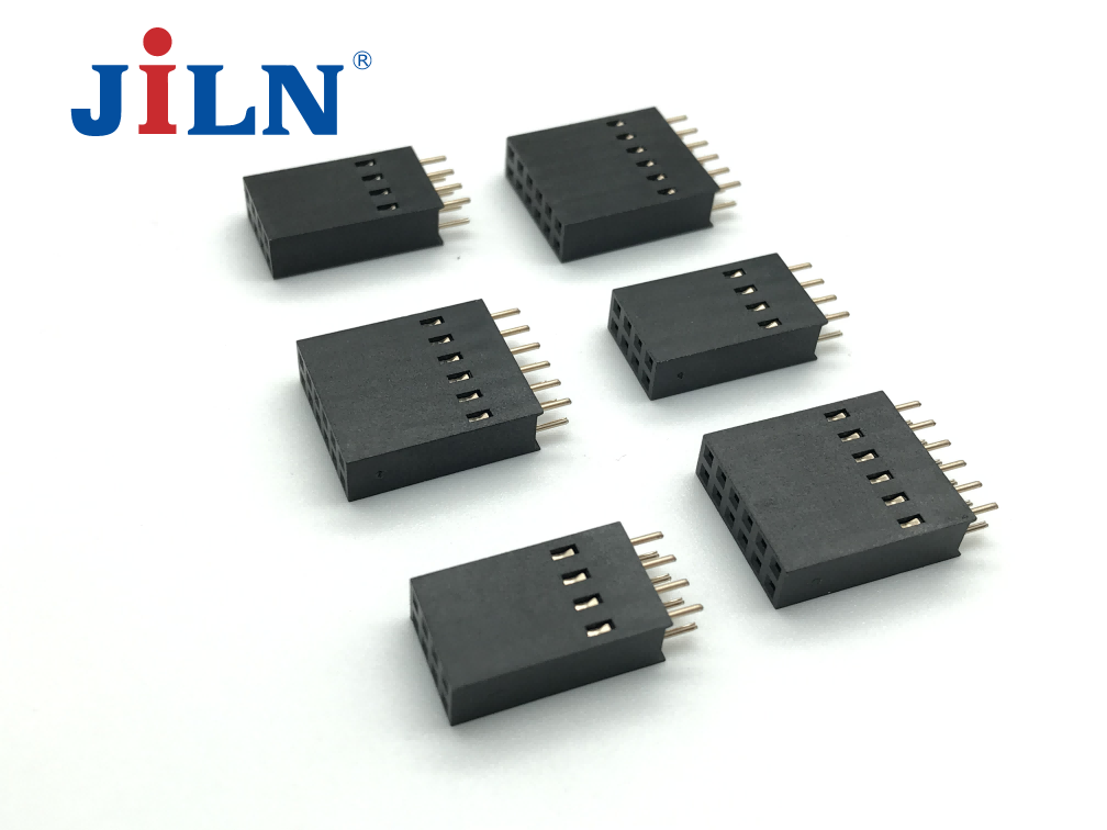 新一代智能电表排母2.54X18.1PF/2X(4/6)P/多面接触端子/DIP/PC3.5/PA6T料/镀金  2218B-2XXCG0ST01